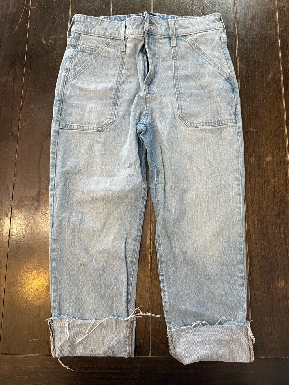 GAP Light Blue Carpenter Denim Slim Boyfriend Fit Jeans Size 8 31” Waist